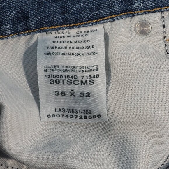 Wrangler Pro Jeans Mens 33x32 Blue Denim Cowboy Work Gorpcore Minimalist - Picture 3 of 9